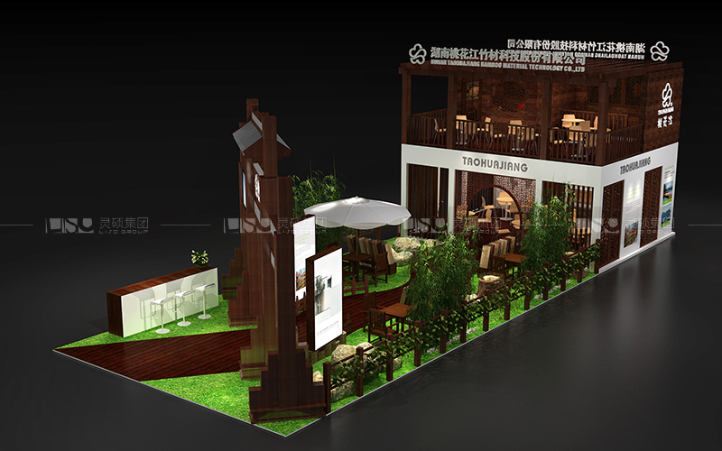 桃花江-地材展臺設計搭建案例