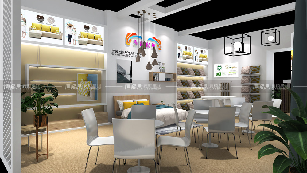 嘉嘉-紡織面輔料展臺設(shè)計搭建案例