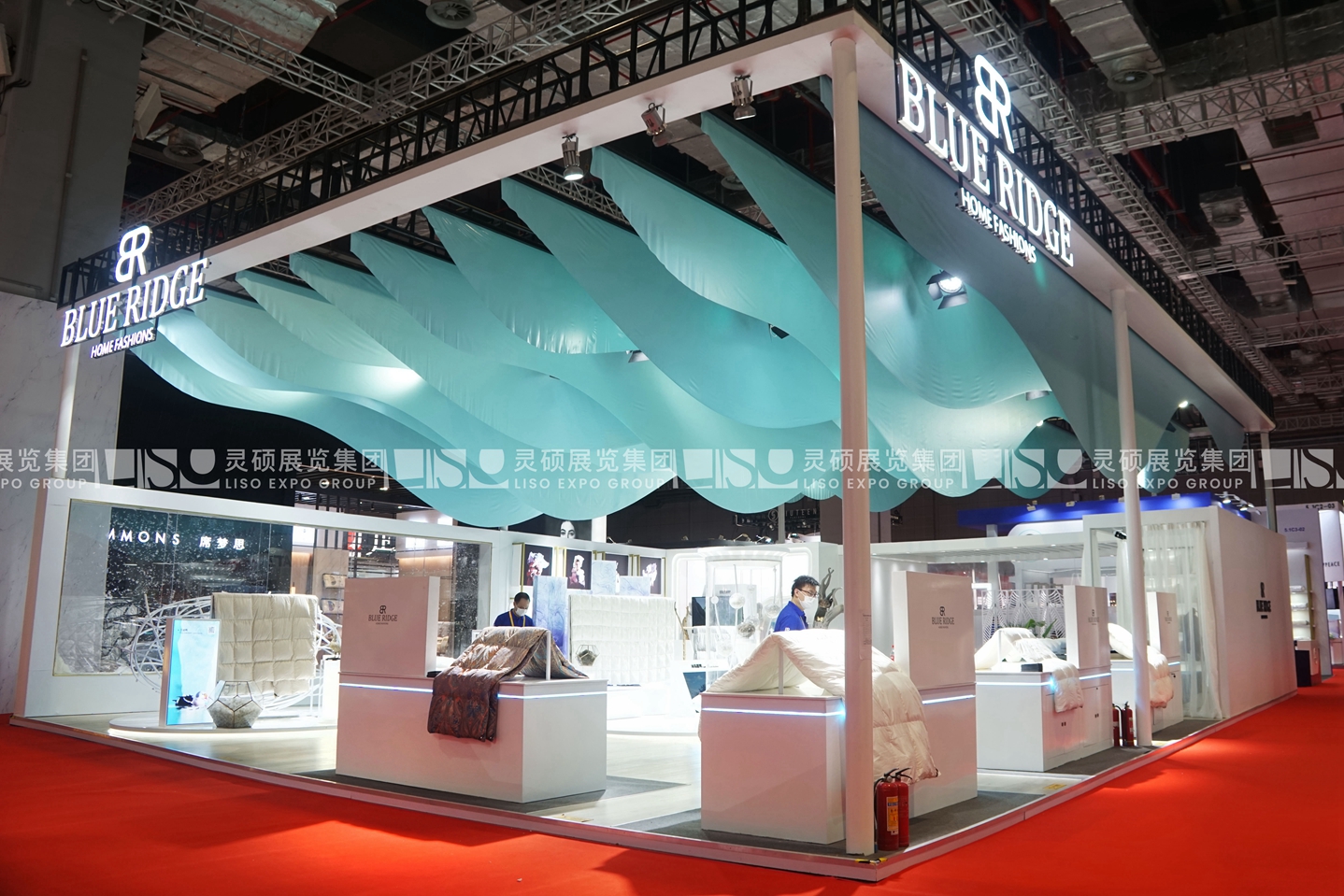 藍嶺家紡-上海展會展臺設計搭建案例