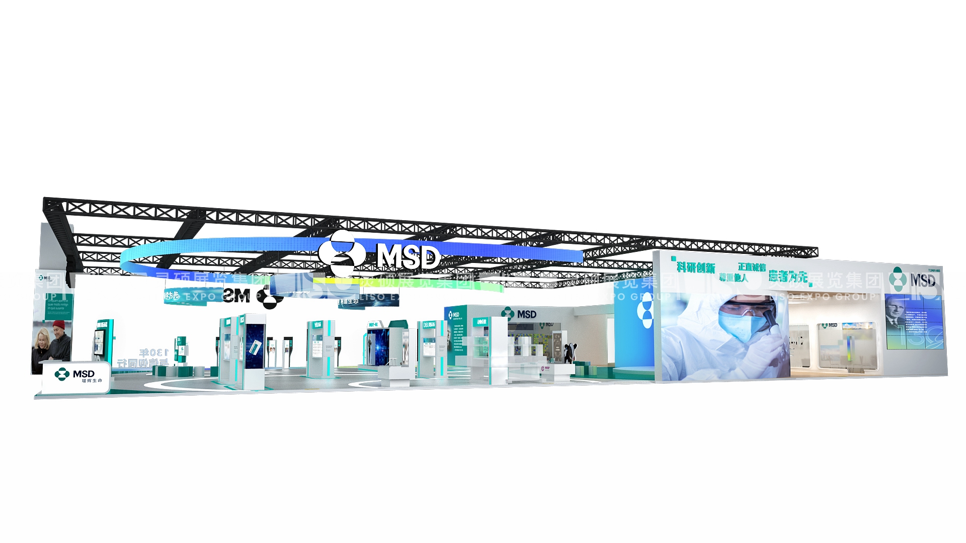 默沙東-上海展會展臺設計搭建案例
