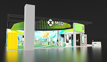上海展會展臺設(shè)計搭建案例-默沙東
